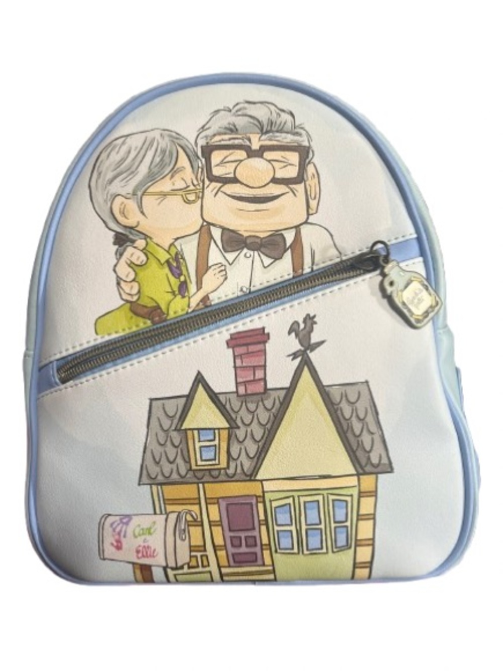 Loungefly Light Blue Mini Backpack with Up House & Couple Artwork